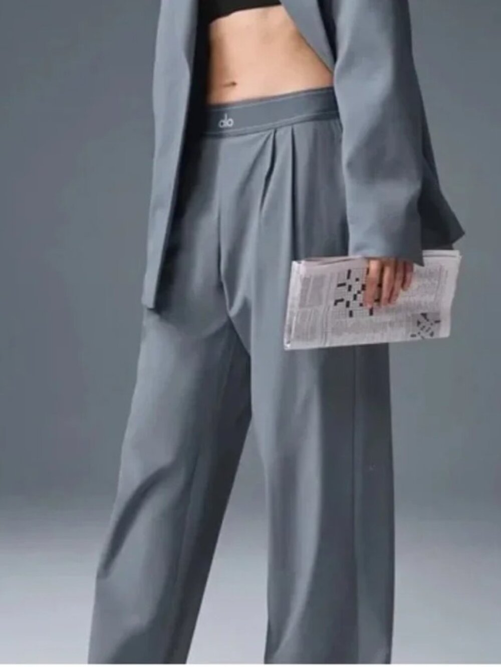 🧃ALO Yoga Suit Up Trouser🧊Steel Grey  (Regular 30“inches)  Summer Trendy